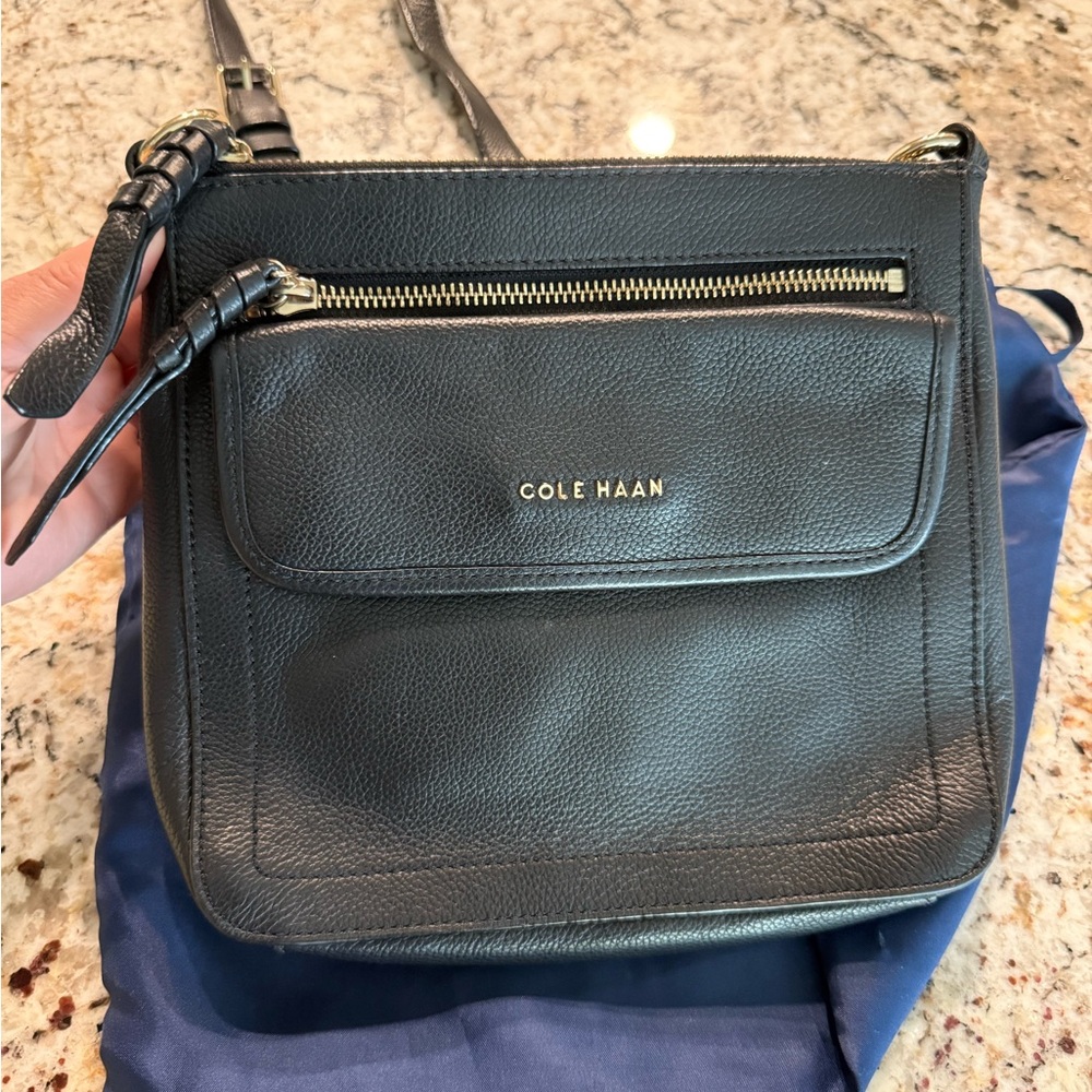 Cole Haan Black Leather crossbody Bag